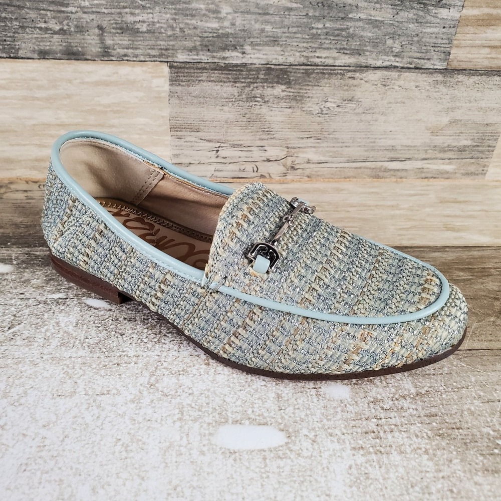 Sam Edelman Loraine Kids Loafer Sz 1 M Tide Blue Multi Comfort Slip On Round Toe